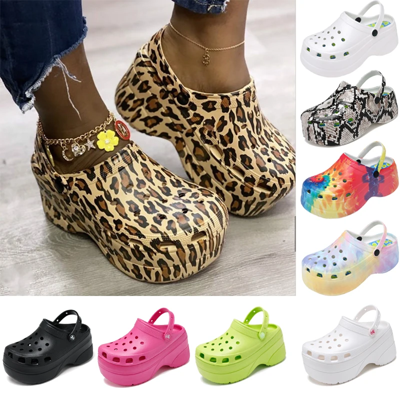 

Summer Women Clogs Thick Sole Increased Flip Flops for Women Quick Dry Wedges Platform Garden Shoes Beach Sandals Home Slippers