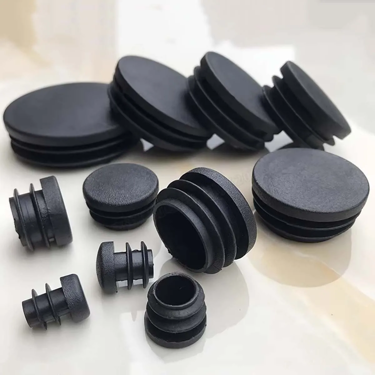 

10/20/30Pcs Pe Plastic Round Pipe Plugs OD 35/38/40/42/45Mm Black Hole End Caps Inserts Seal Plugs Chair Non-Slip Foot Pads