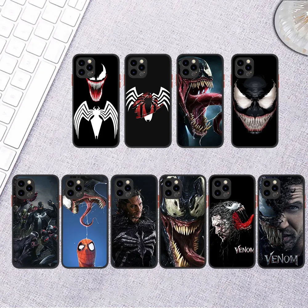 Мягкий силиконовый чехол Venom Marvel с защитой от царапин для iPhone X XR XS Max 8 7 Plus SE