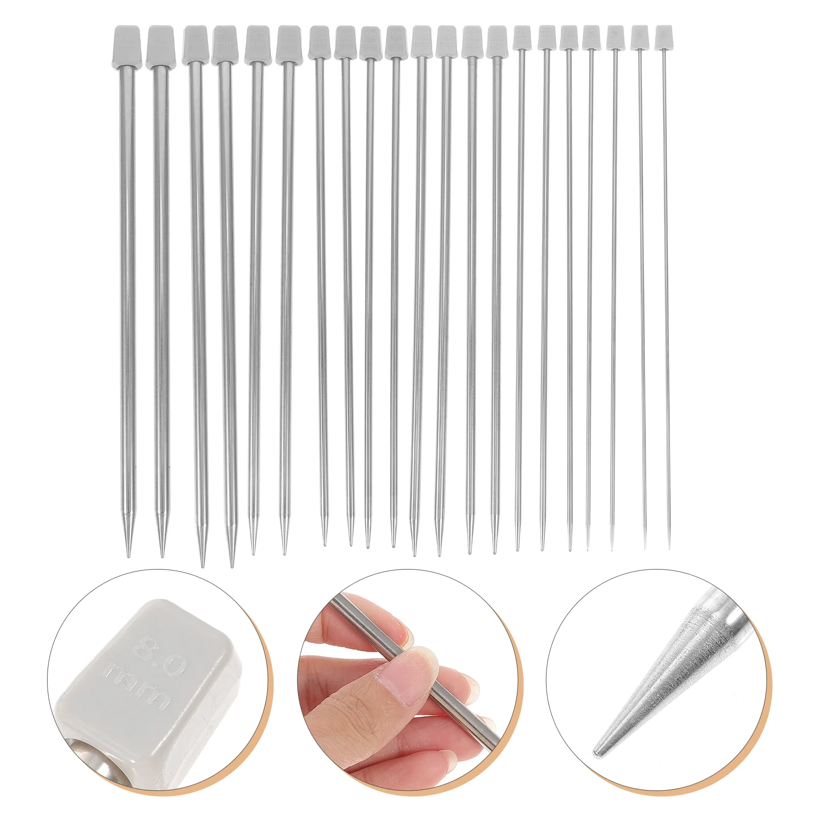 

22Pcs Straight Yarn Tstraight Apestry Knitting Accessories Beginners Knitting Knitting Tools