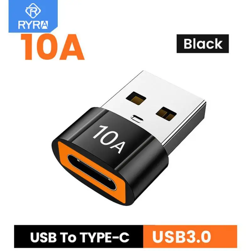 

RYRA 10A OTG USB 3.0 To Type C Adapter TypeC Female To USB Male Converter Fast Charging Data Transfer For Macbook Xiaomi Samsung