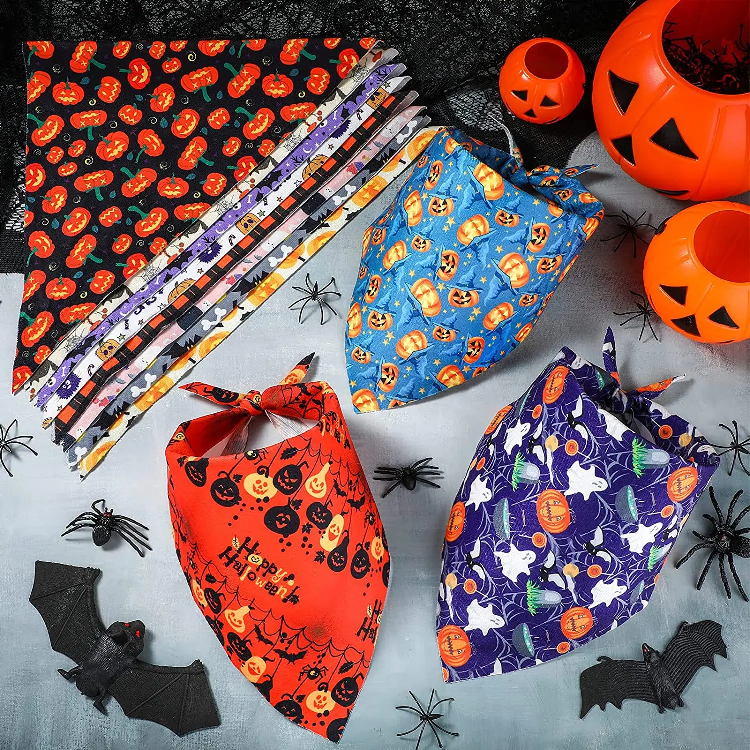 20 штук банданы для собак на Хэллоуин тыква призрак собака треугольник семейный