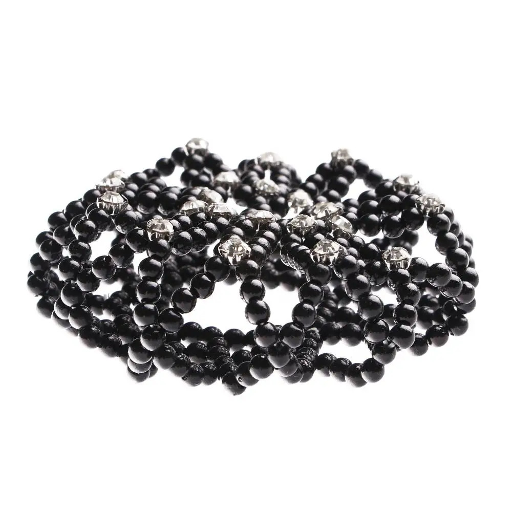 Женские эластичные танцевальные снуды ручной работы вязаные крючком жемчужные