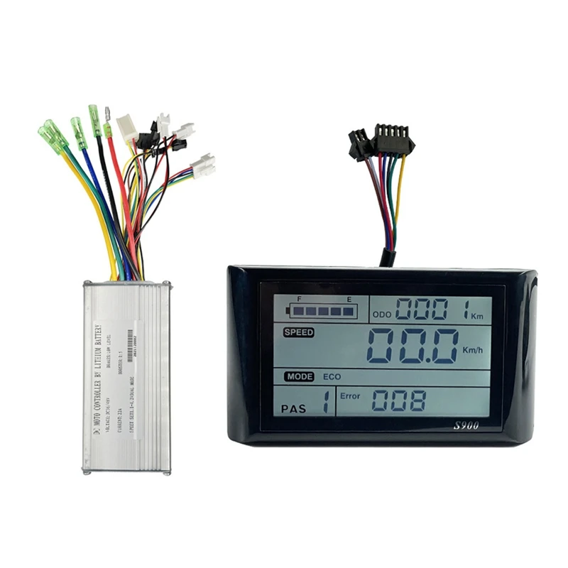 36V 48V S900 LCD Display With 9 Tubes 22A Electric Scooter Brushless Controller For Electric Bicycle