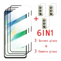 6in1 hd tempered glass for samsung galaxy s21 fe 5g screen protector camera lens protective film on sansung s21 fe s21fe glass