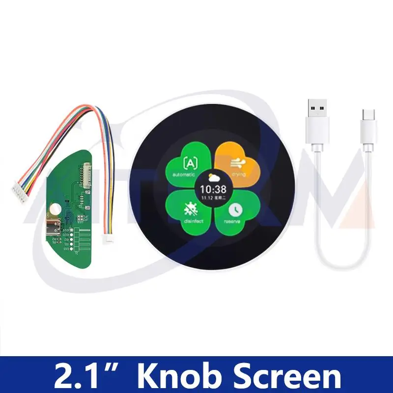 2.1 inch 480*480 Round circular IPS color LCD display and magnetic encoder knob ESP32-S3 module N16R8 ST7701 2.4G WIFI for NEST