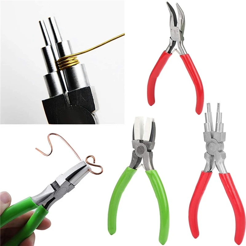 

Crochet Tweezers Set Copper Pliers Jewelry Pliers Making Tool Set Beading Looping Wire Jewelry Making DIY Tools Hand Tool