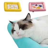 4 size summer sleeping mat dog beds cooling ice pad washable cushion puppies cat sofa supplies cold silk bed bite resistant mat