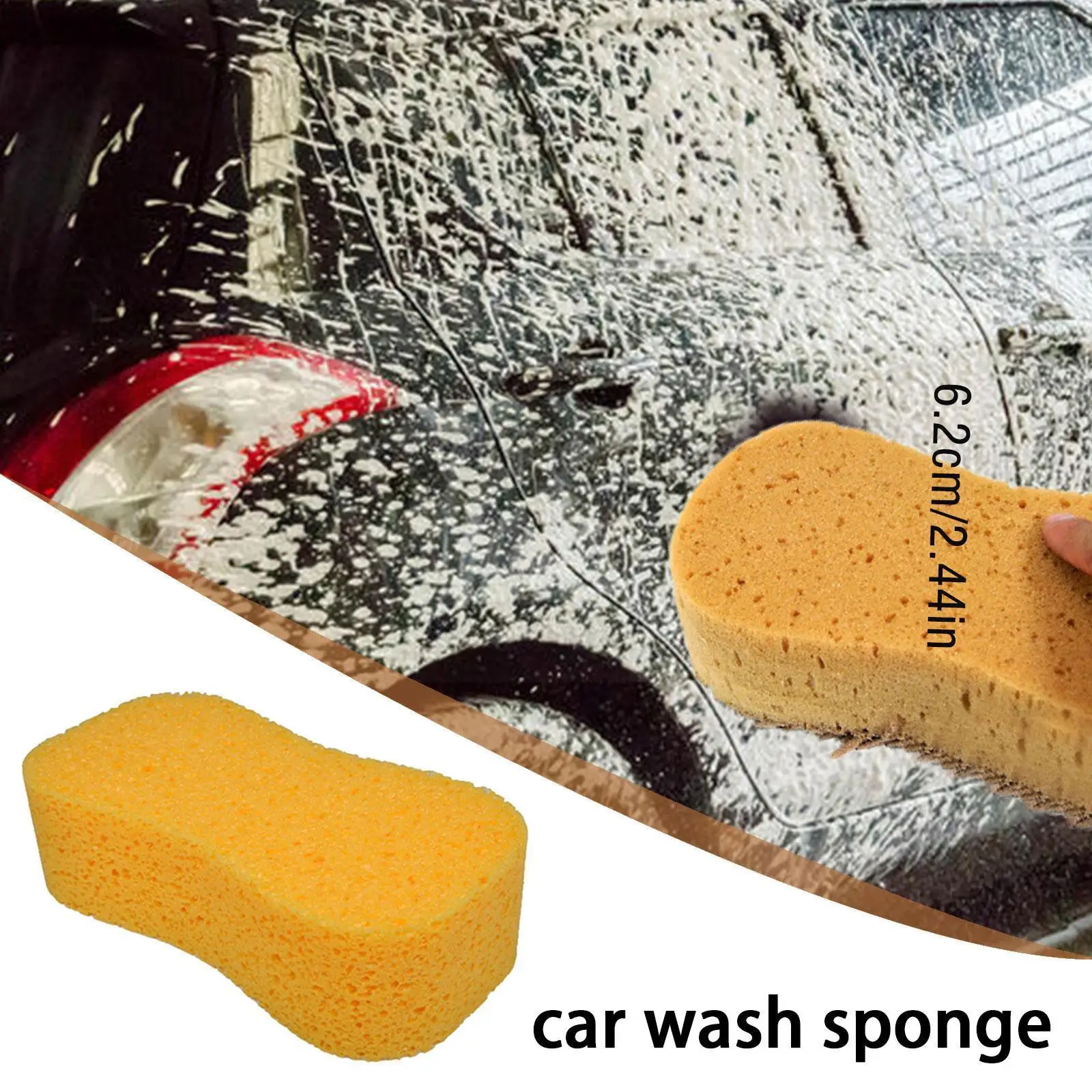 

Car Wash Sponge Block Honeycomb Yellow Thick Cleaning Cleaning Dusting Brush Interior Paint Mop Washer Tool Sponge Care Aut N8D9