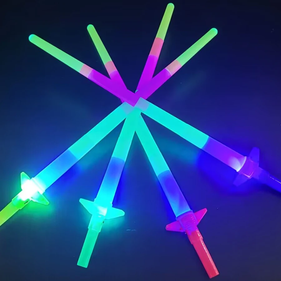 

10 Pcs Glow Sticks LED Light Up Swords Flashing Wands Cheer up Stick Laser Saber Glow in Dark Wedding Birthday Neon Party Supply