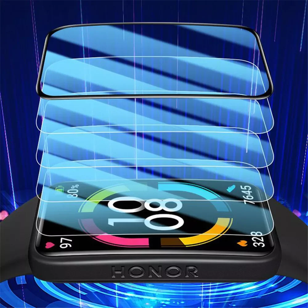 Полная изогнутая Защита экрана для Huawei Band 6 закаленное стекло Honor Band6 Защитная