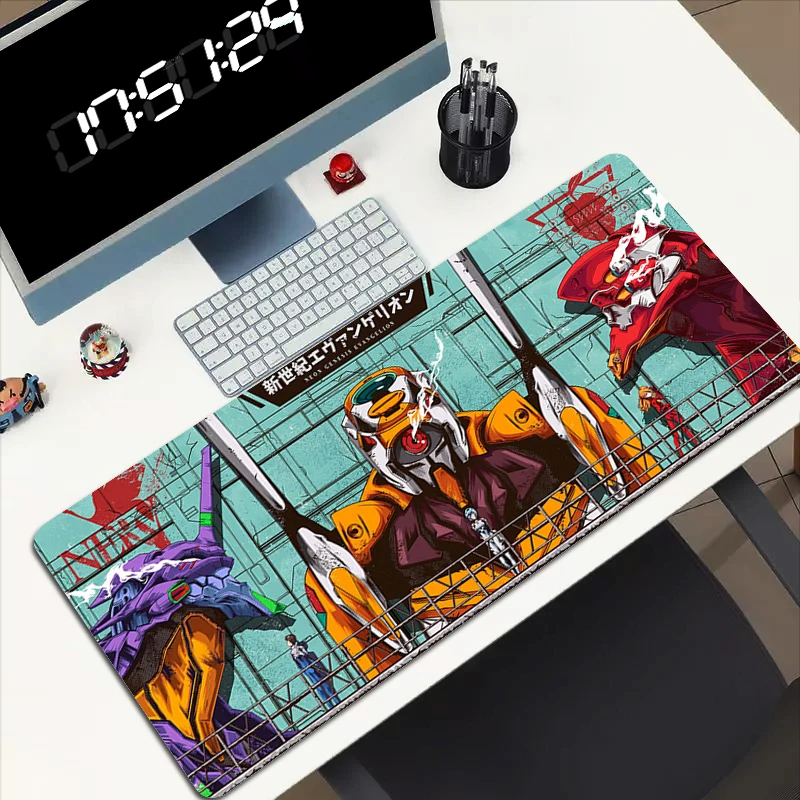 

E-Evangelion Desk Mat Xxl Gaming Mouse Pad Mause Large Anime Gamer Accessories Pads Protector Mousepad Keyboard Pc Mats Mice