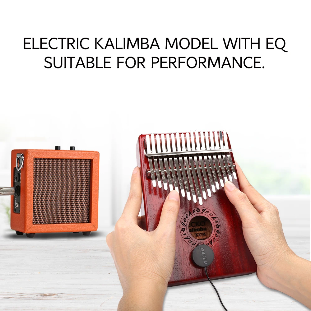 New 17 Keys Electric Kalimba Thumb Professional Creative Finger Piano with Learning Instruction High Performance Case Set