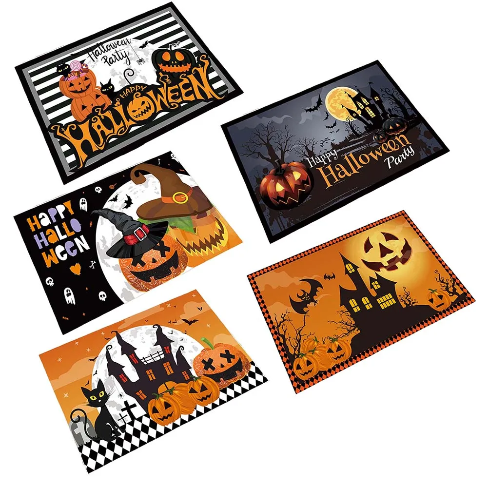 

Halloween Floor Mat Household Anti-Skid Water Absorbing Welcome Entrance Door Mat Halloween Decoration Door Carpet