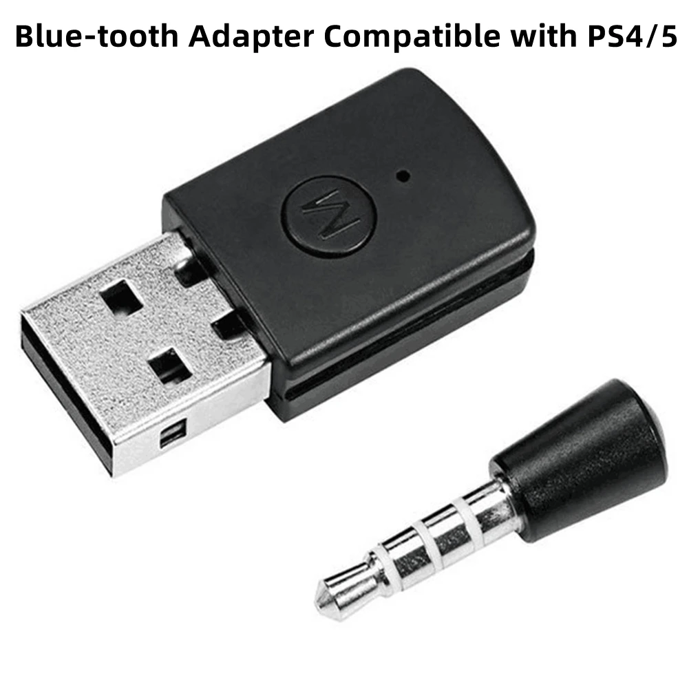 

USB Wireless Bluetooth-compatible 4.0 Audio Adapter Dongle Earphone Mic Receiver Transmitter Compatible with Sony PS4 PS5 Game