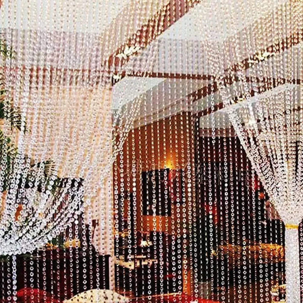 30 Meters Transparent Plastic Resin Beads Curtain Window Door Wedding Backdrop 1pc