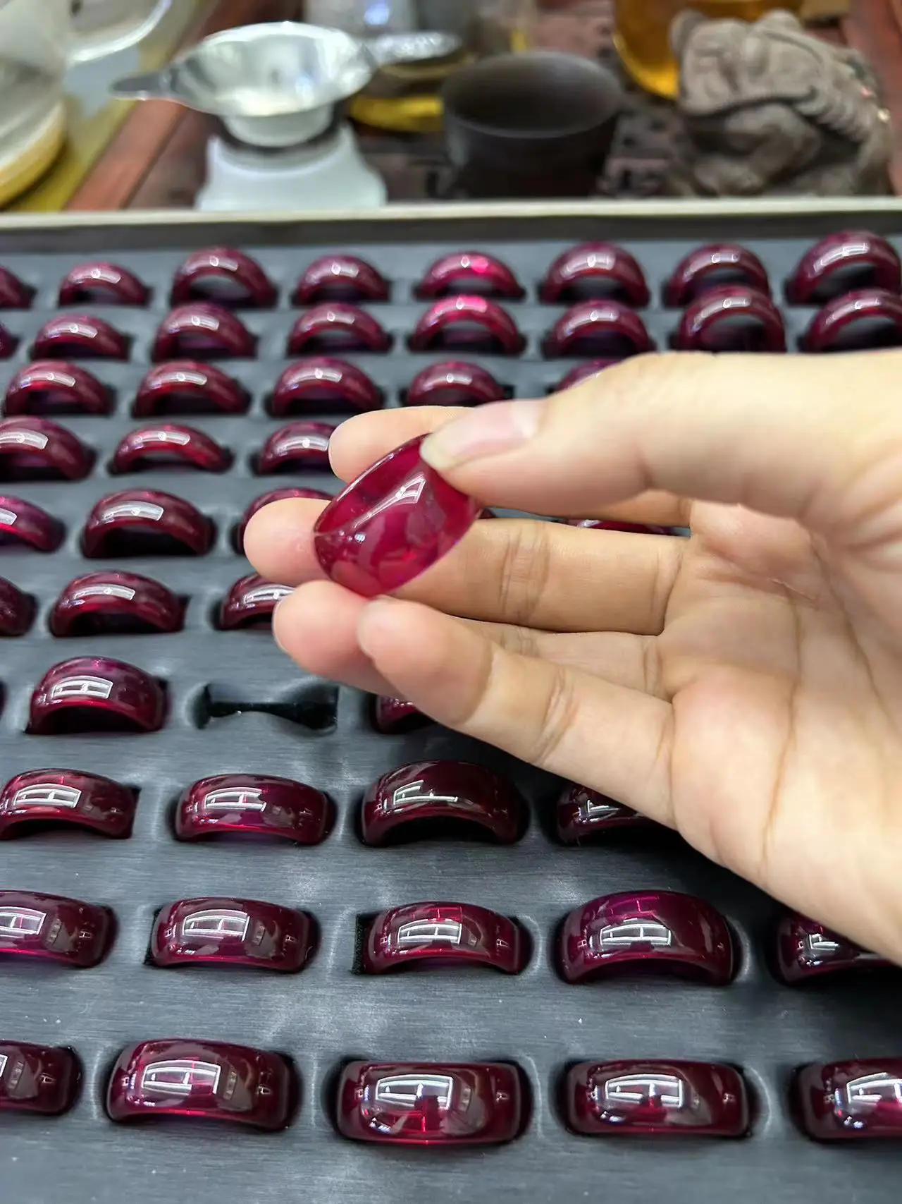 Романтическое роскошное высококачественное кольцо Ruby couple Из Натурального