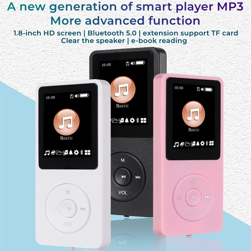 

MP3 Music Player Bluetooth Compatible Lossless Portable Walkman FM Radio External Ultrathin Student Mp4 Recording Pen E-Book