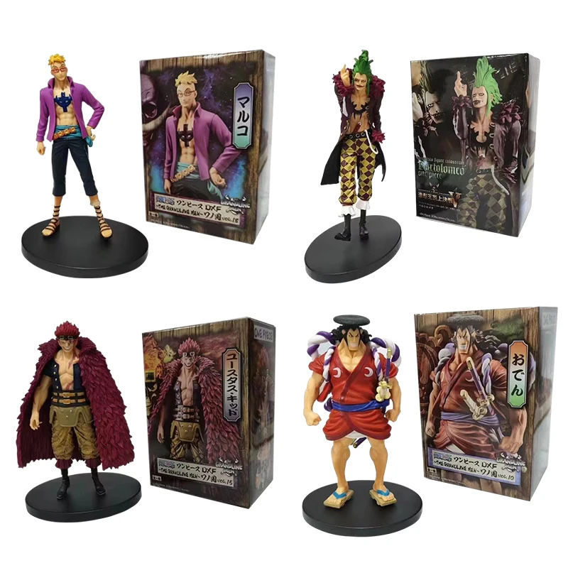 

One Piece Anime DXF and The Nation of Onigashima Luffy Kiddo Bartolomeo Moonlight Mida Model Hand-done Statue PVC Decoration