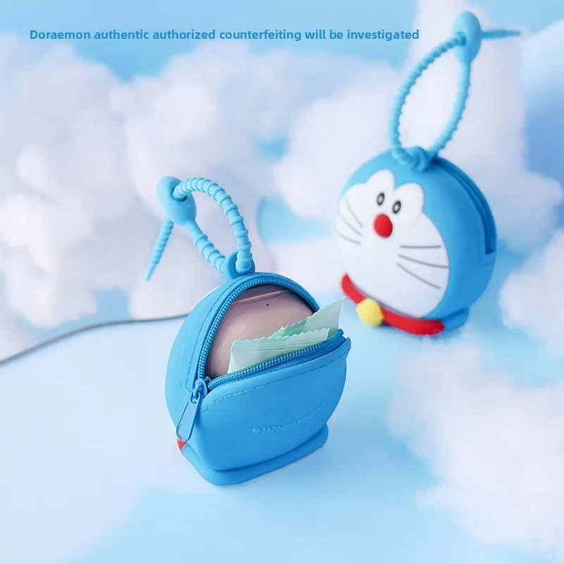 Фото Doraemon мультфильм кошелек для монет брелок аниме женский мини-молния короткий кошелек детский милый силиконовый органайзер для денег подарки для детей №5