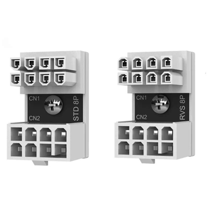 

Graphics Card GPU Power Supply Adapter 180 Degree U Turn Connector 6P 8Pin U Turn for Desktop Chassis Card Wire White