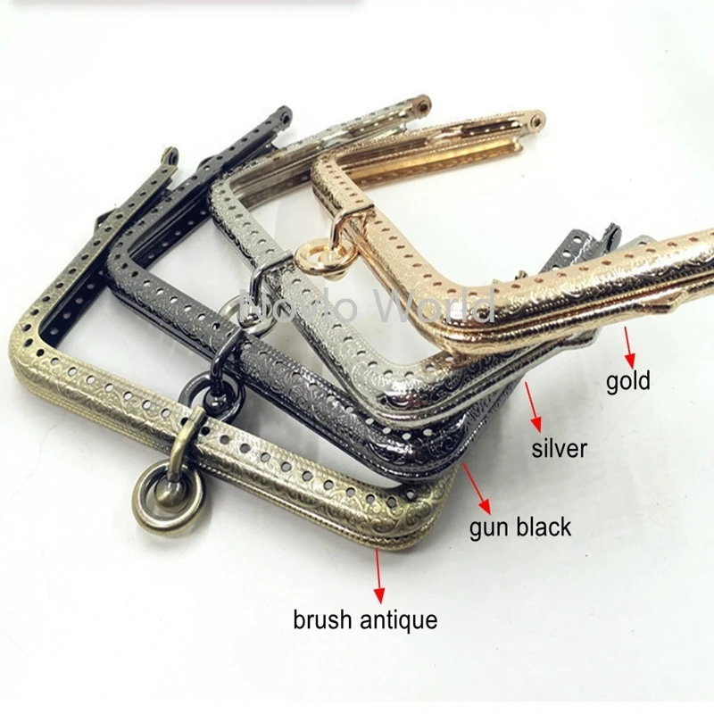 10pcs 11/13cm 4 colors Frame Purse Handle Coins Bags Metal Kiss Clasp Lock Frame Accessories For Bag