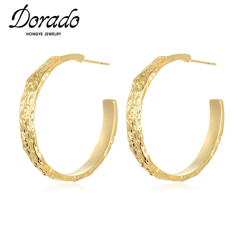 

Dorado Classic Round Big Hoop Earrings For Women Girl Punk Metal New Circle Wholesale Large Size Fashion Jewelry Brincos
