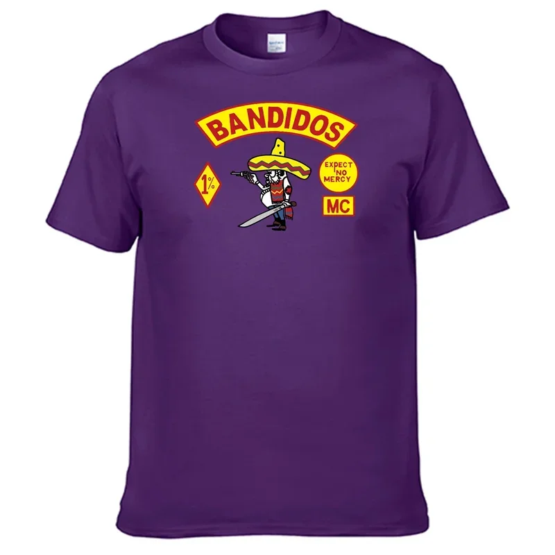 Мотоциклетная клубная футболка Bandidos MC мужская рубашка из 100% хлопка N05