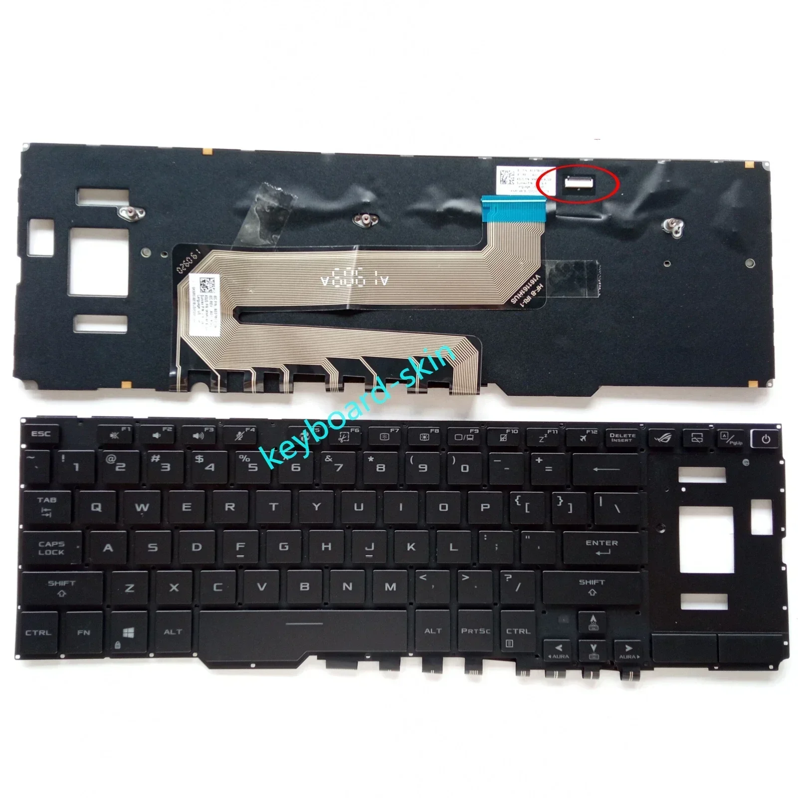 Новая клавиатура без рамки с интерфейсом RGB в США для ASUS ROG Zephyrus Duo 15 дюймов GX550L