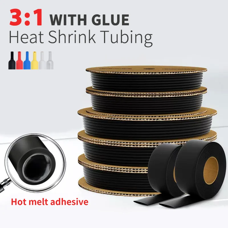 

Полиолефиновая термоусадочная трубка 3:1 с клейкой подкладкой