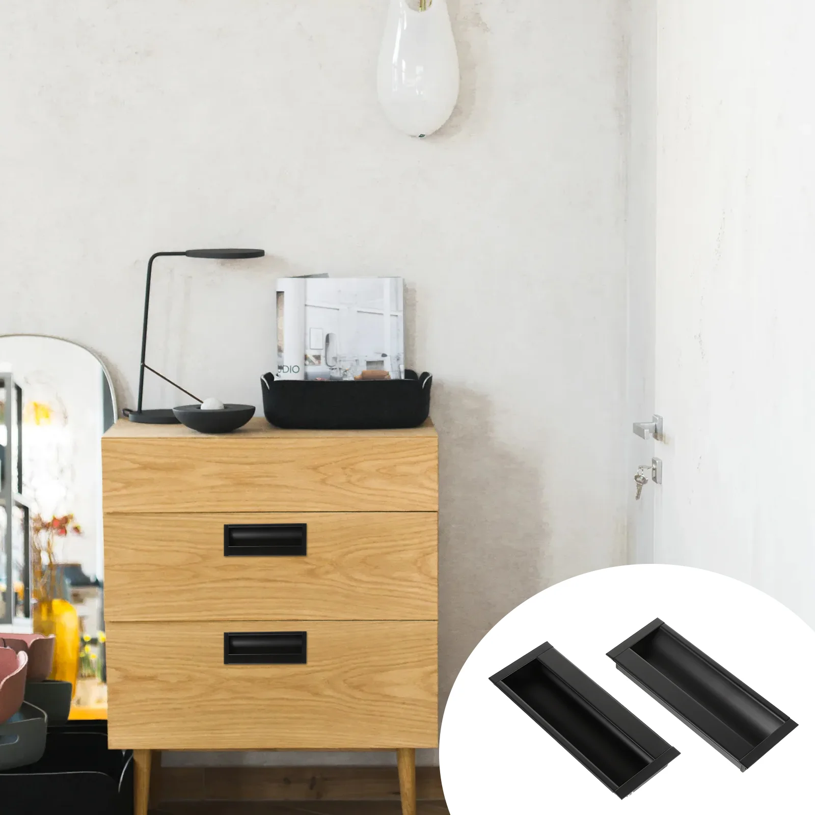 

Doorcloset Handle Handles Flush Recessed Drawersliding Cabinet Mounted Finger Black Attic Cake Diaper Wardrobe Doors