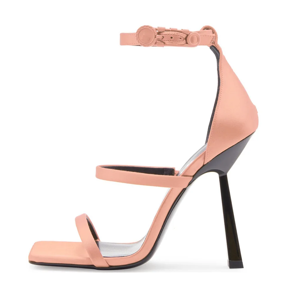 

Новинка 2022 года; Босоножки на высоком каблуке в европейском стиле; Посылка с широко открытым носком; Женские босоножки на ремешках с решетча...