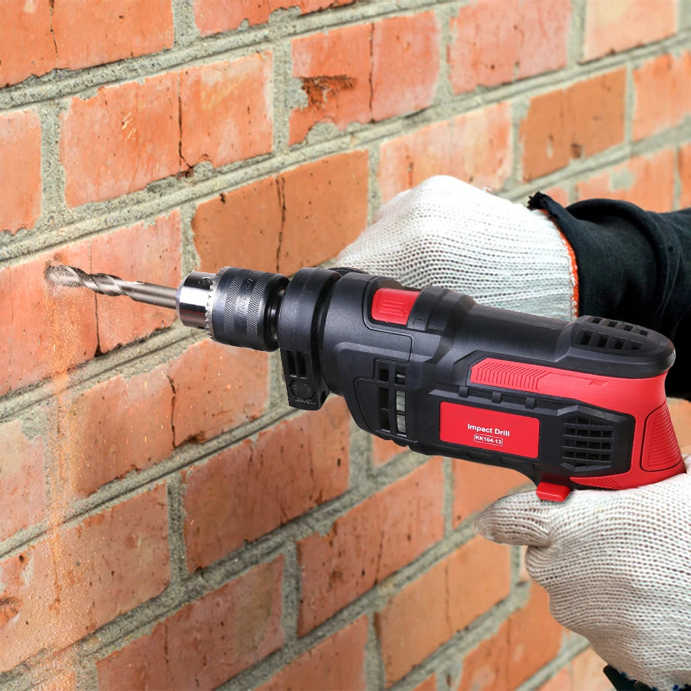 

Hammer Drill Impact Drill 850W 3000 RPM Hand Electric Drill with Rotating Handle Hammer and Drill 2 Mode in 1 with Depth Gauge