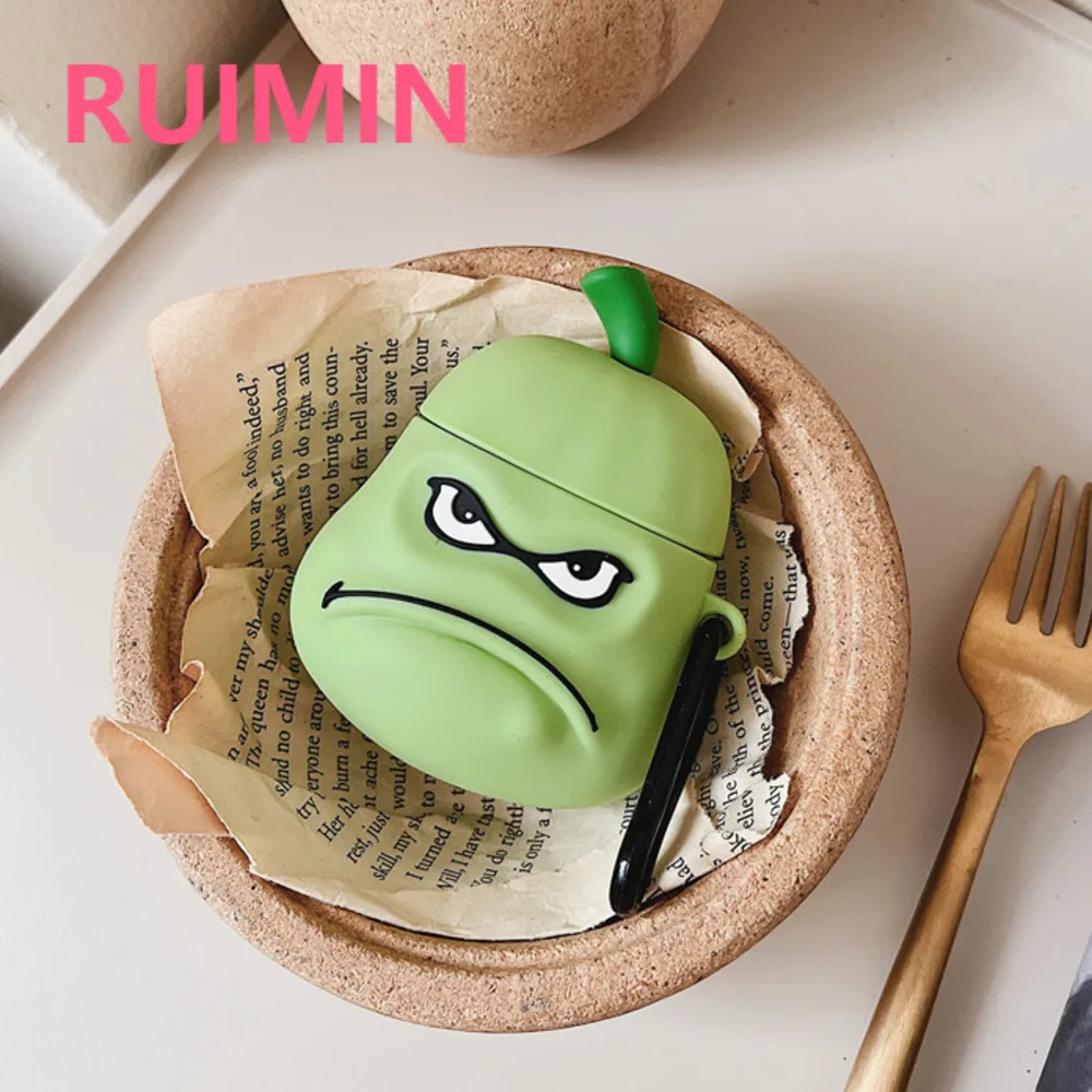 

3D Cartoon Angry Cushaw Cute Anime Cases For Apple Airpods 1 2 3 Pro Soft Silicone Protective Earphone Cover Case With Keychain