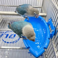 new 1pc plastic bird water bath box parrots parakeet hanging birdbath cage bathtub bird bath bird water bath tub pet bird bowl