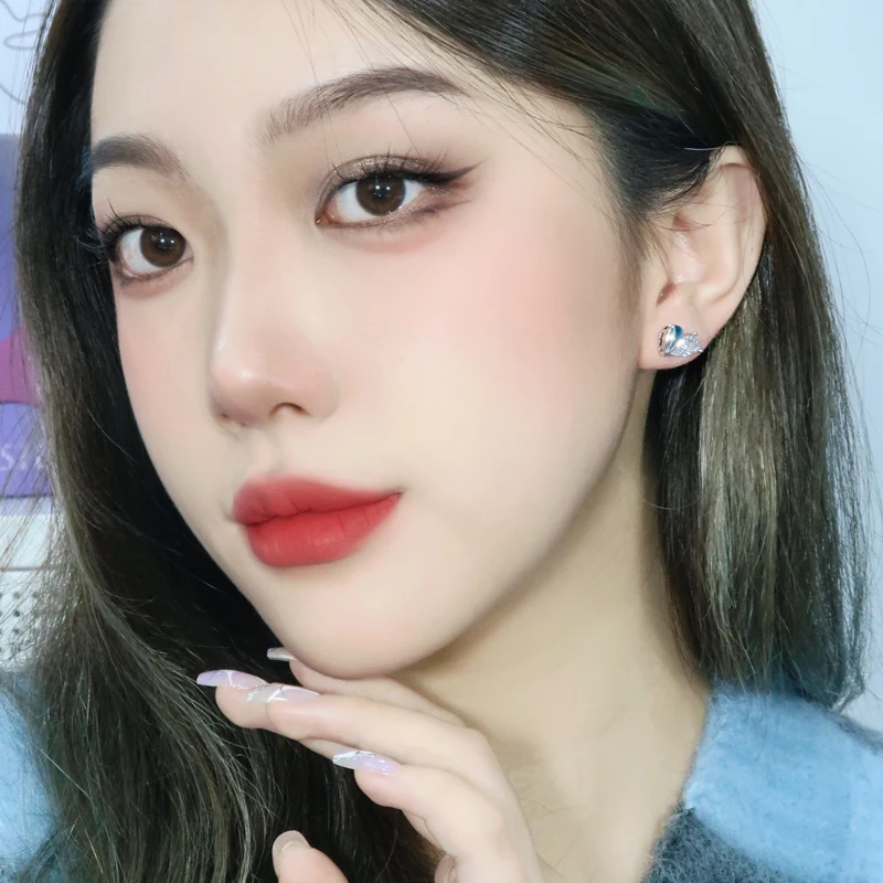 Супер красивые серьги-гвоздики маленькие серьги Любовь женские дизайнерские