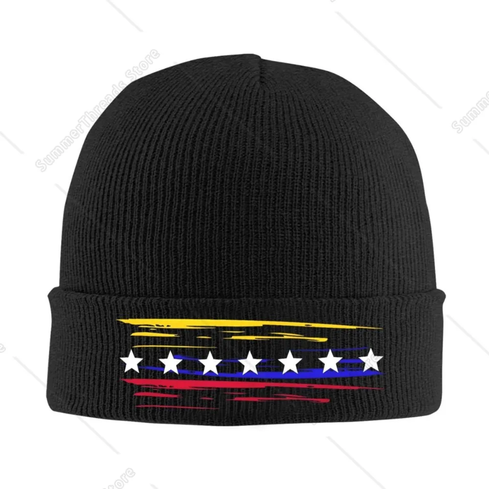 Шляпа с большими звездами и флагом Венесуэлы вязаная шапка осенне-зимняя теплая