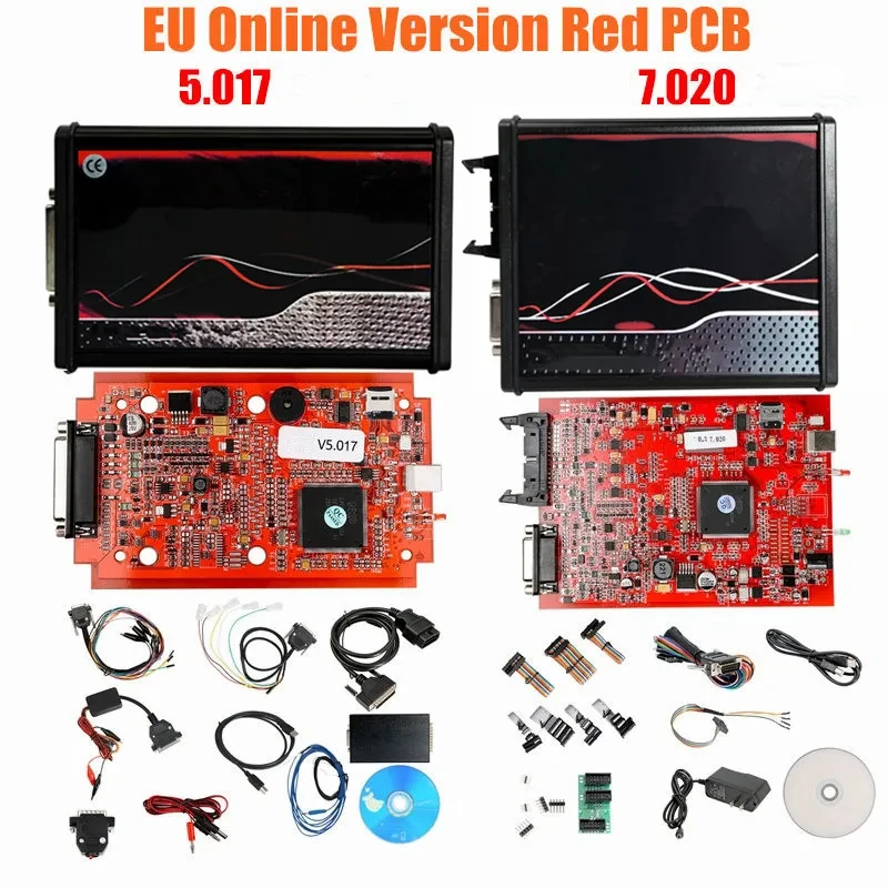 Онлайн 2 80 EU Red Kess V5.017 OBD2 Manager Remap Kit KTAG V7.020 4 светодиода BDM Frame 22 шт. Адаптеры K-TAG 2.25 ECU