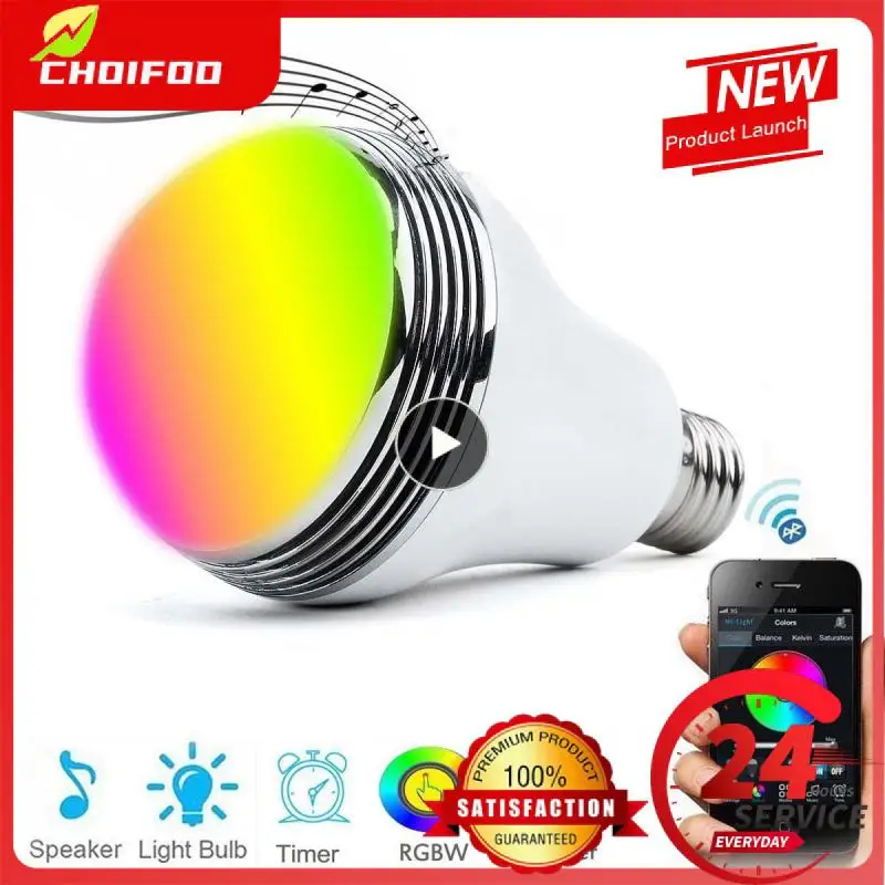 

1~8PCS Music Speaker Timer Led Bulb Light Speaker Wireless Control Rgb Smart Light Bulb 2023 New