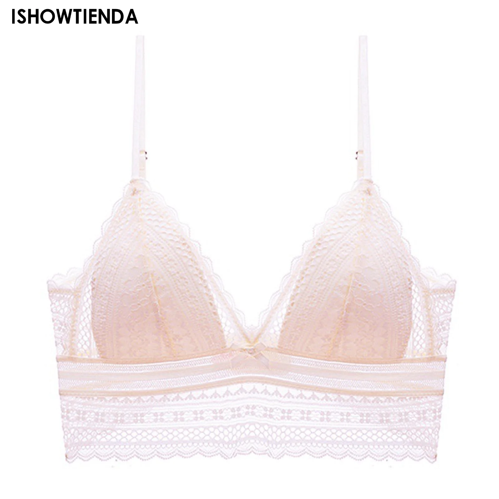 

Women's Lace Bra Sexy Hollow Out Flower Underwear Bralette Wireless Push Up Breathable Strap Vest Lingerie Comfortable Bra
