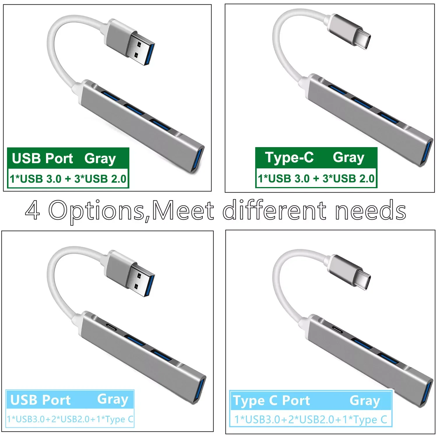 

C USB C HUB High Speed 4 Port Multi Splitter Adapter OTG For Lenovo HUAWEI Xiaomi Macbook Pro 15 Air Pro Accessories