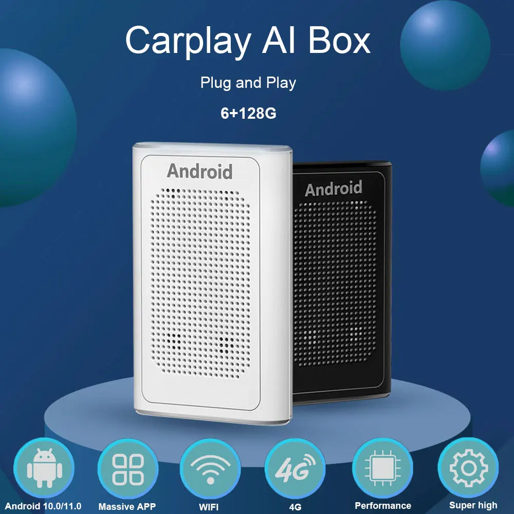 

AI Box Snapdragon 665 Processor WiFi 4G LTE Adapter Plug & Play Wireless Carplay Tv Box BT Video 6G 128G Player Android Auto