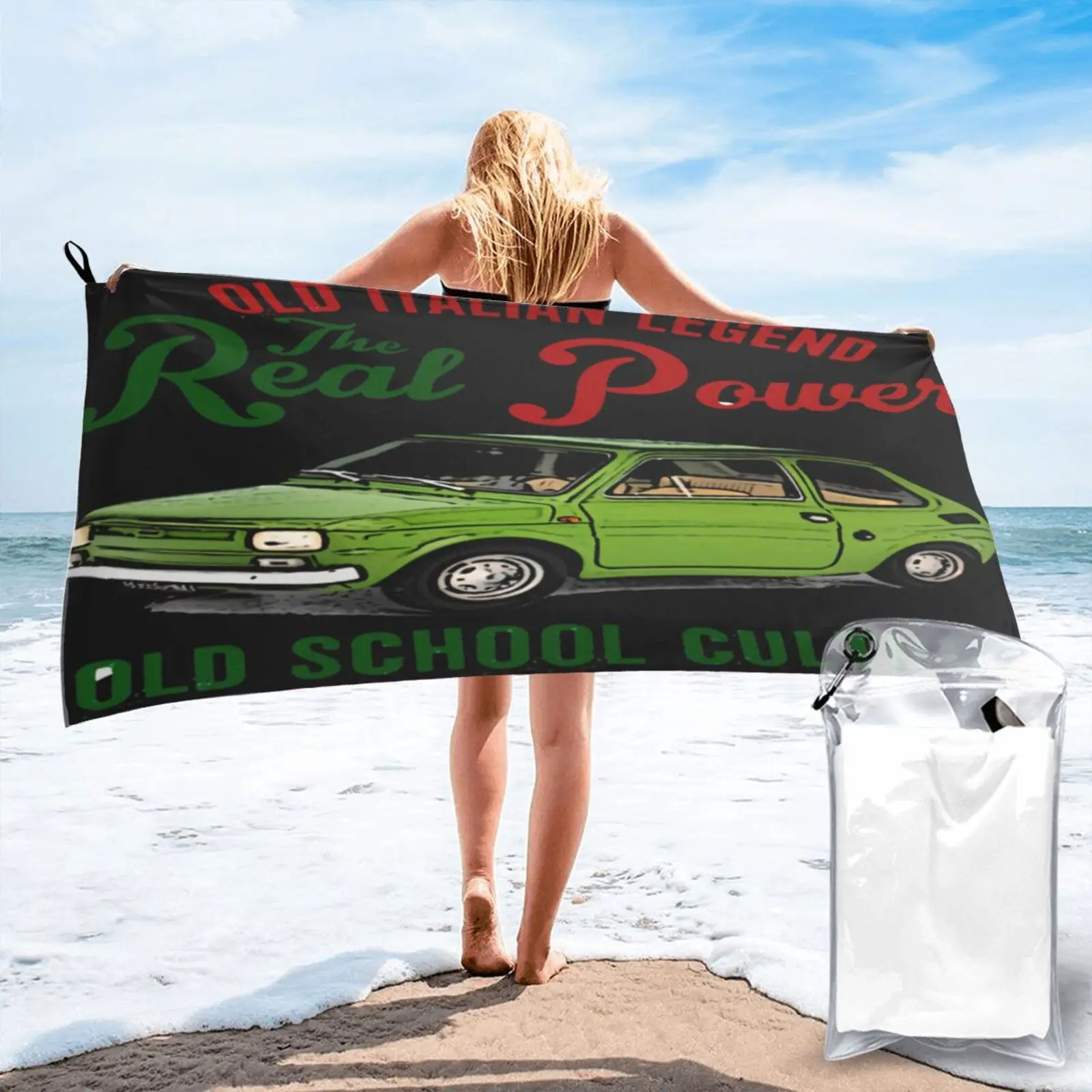 

Итальянское автомобильное пляжное полотенце Fiat 126, кухонное полотенце, банное полотенце s, детское махровое полотенце s, полотенце для ванны ...