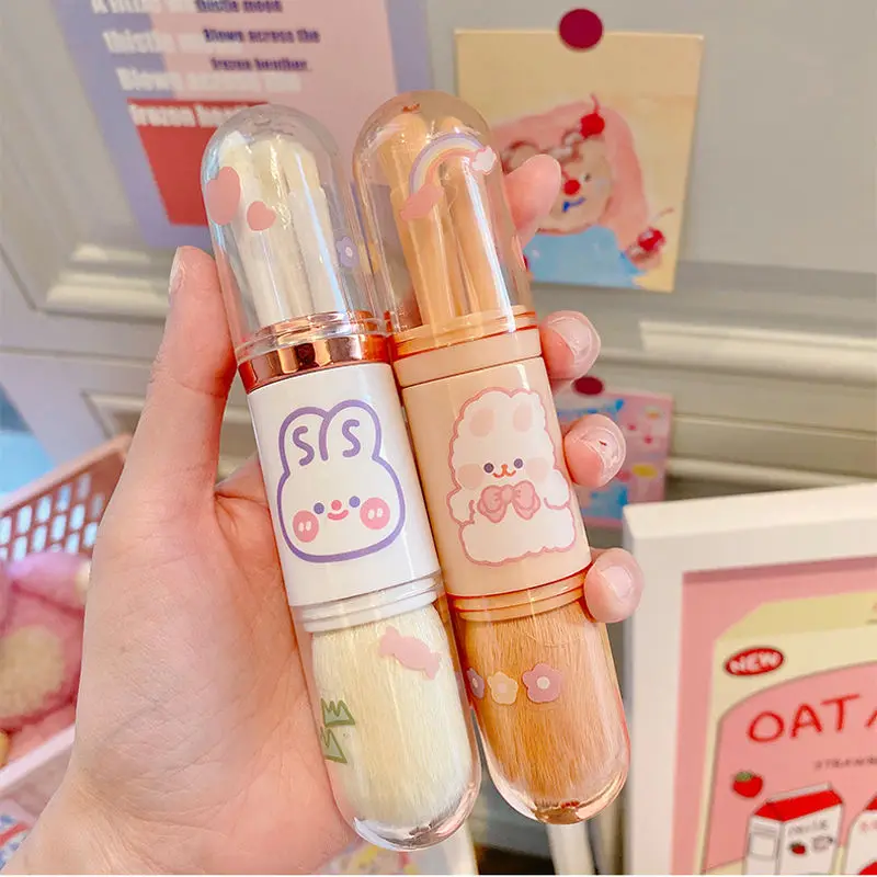 

NEW Multifunctional Four-in-One Makeup Brush Cute Girly Style Eye Shadow Brush Powder Brush Blush Brush Makeup Brush