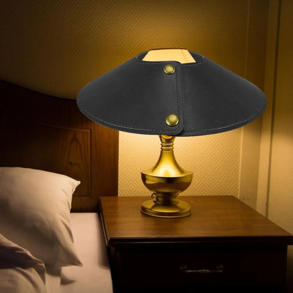 

Leather Lampshade Lampshade Dark Brown Outdoor Camping Leather Lampshade Removable Thickened Leather Reflector