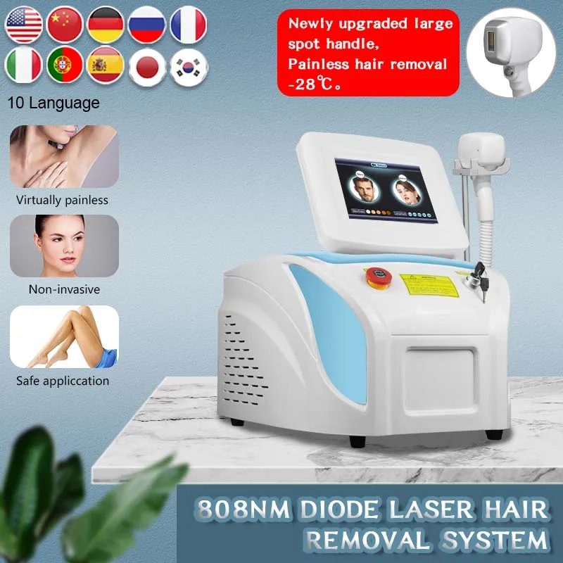 

High Energy Free Shipping Factory Price 808NM Diode Laser Painless Hair Removal & Skin Rejuvenation Machine Painless Faster