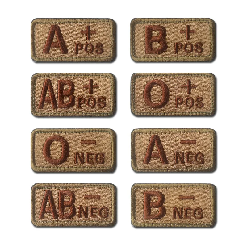

Embroidered Blood Type Strip Personality Morale Chapter A AB O B+pos Blood Type Chapter Magic Sticker Patch Badge Cloth Sticker