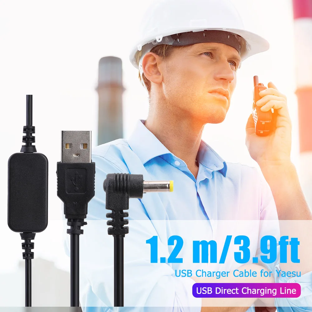 

USB Charging Cable Charger Extension Cord for Yaesu VX-6R VX7R FT60R VX177 VX-710 HX-470 HX-471 VXA150 VXA-300 Radio