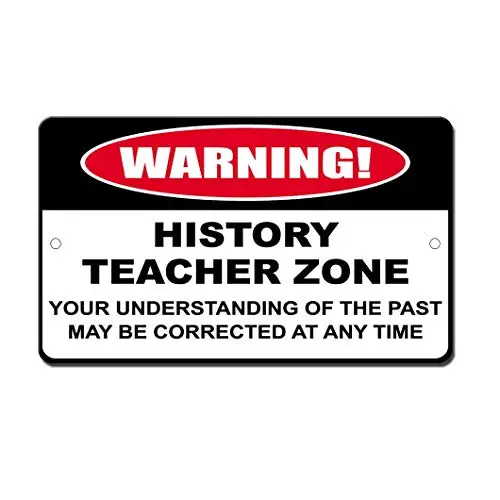 

Wall Plaque Cafe Bar Pub Beer Club Wall Home Decor 8X12 History Teacher Zone,Funny Iron Painting Decoration Warning Sign Hanging
