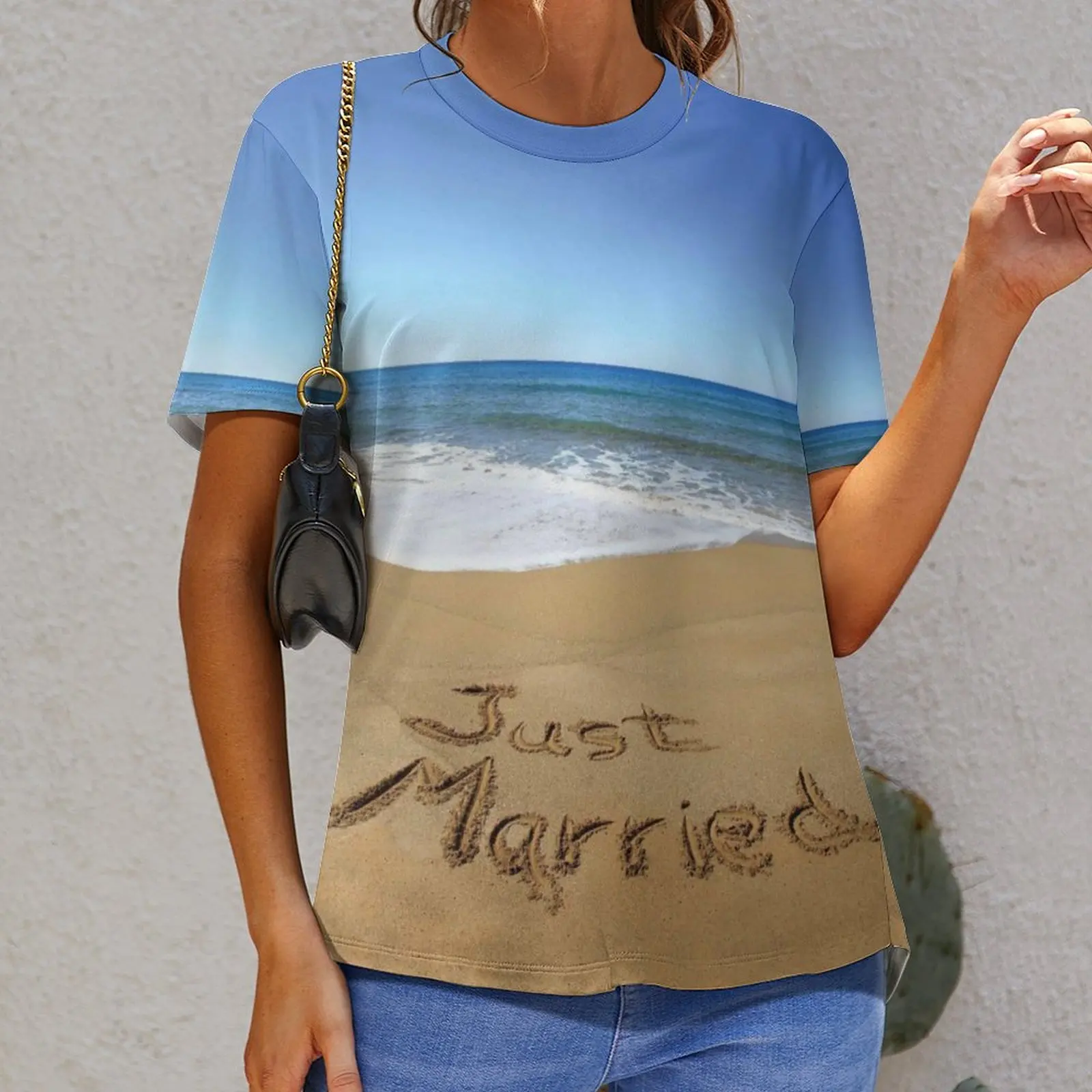 

Twin Blue Sand-02 Casual Graphic T-shirts Vintage Home USA Size